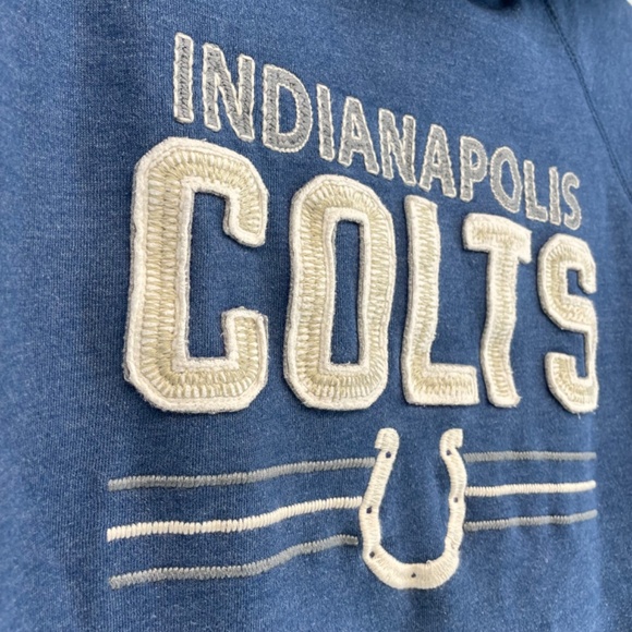 Indianapolis Colts NFL Athletic Campus Crew Hoodie Blue Men’s Size Small - Picture 9 of 15